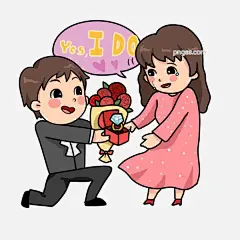卡通手?情人?求婚图片大小2000x2000px 图片尺寸473.9 KB 来自PNG搜索网 pngss.com 免费免扣png素材下载！爱情#卡通#卡通手绘#恋爱#美观#求婚#热爱#设计#视觉#造型#