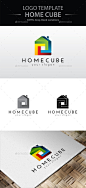 家立方体的标志——建筑标志模板Home Cube Logo - Buildings Logo Templates3 d、建筑、构建、丰富多彩的建筑、立方体,装饰,装修,装饰,设计师,家庭,房子,标志,房地产、广场 3d, architecture, build, colorful, construction, cube, decor, decoration, decorative, designer, home, house, logo, real estate, square