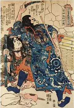 看日本绘画，水浒豪杰百八人 : 歌川国芳画水浒中国古代关于水浒人物的画谱、插图屡见不鲜，仅在明代和清代就有十种左右。作为四大名著之一的《水浒传》，一直以来都是画家们所津津乐道的题...