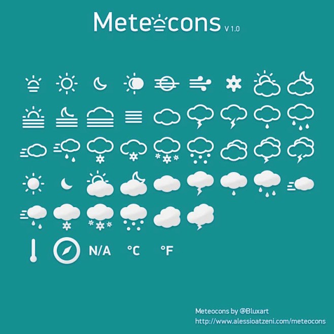 一套天气小图标素材下载免费矢量 icon...