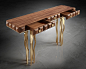 Modern "Il Pezzo 10 Console" 21st Century Solid Wood Console For Sale