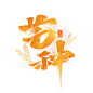 芒种节气艺术字体