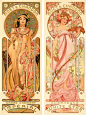 慕夏（mucha）——《酩悦香槟》左1902，右1899 ​