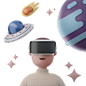 在增强现实 3D 插图中体验空间的人