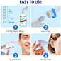 Amazon.com: Ear Wax Removal Kit, Earwax Remover Cleaner Ear Cleaning Tool Kit, Ear Irrigation Flushing System with Ear Washer Bottle Ear Wash Basin Lighted Ear Picks Bulb Syringe: Health & Personal Care