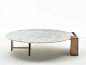 Low marble coffee table BRERA | Round coffee table by OAK