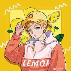 人物插画 水果少年 二次元 动漫 潮流插画 男生