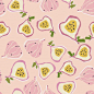 Colorful hand-drawn figs seamless pattern