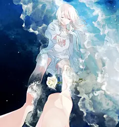 闭着眼睛的人物插画图片