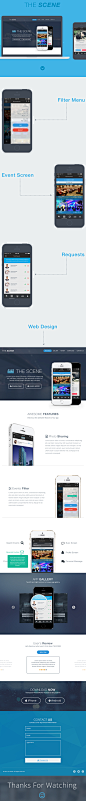 The Scene App and Web Design : One of my clients project. :)