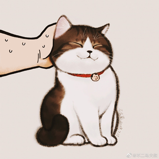 《受宠若惊！》#不二马学画猫# 大家有什...