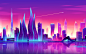 General 2880x1800 night cityscape colorful