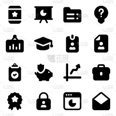 Modern Glyph Icons Vectors Pack