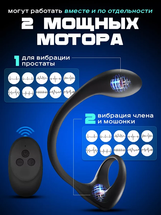 Вибратор мужской анальный массажер для массажа простаты Poshlo ...
