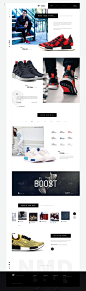adidas NMD运动鞋网站排版设计