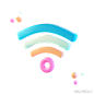 wifi互联网网络网络在线3D图标 wifi internet web network online icon