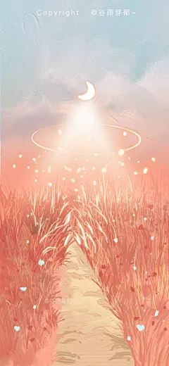 cr.微博@谷雨芽郁__210719_风景 油画 质感 手机壁纸