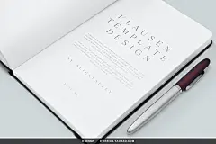 Klausen奢华经典时尚品牌标识广告海报画册封面标题大写英文字体
