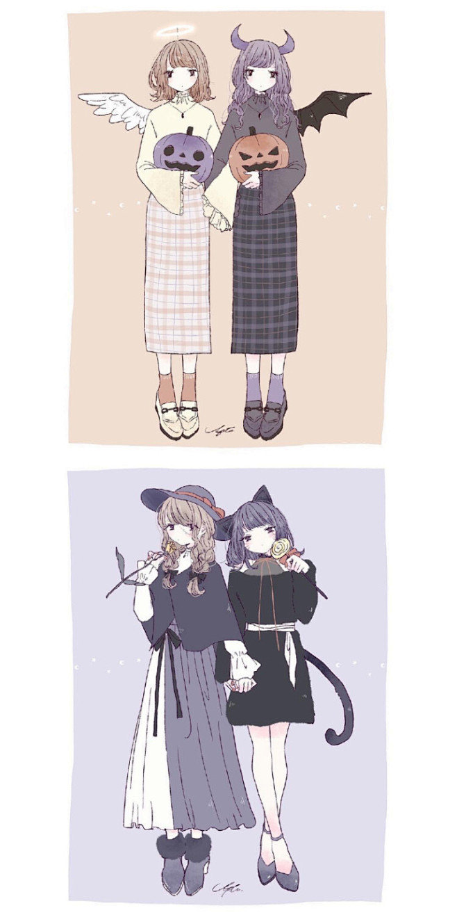 少女穿搭绘 :.｡♡︎<br/>甜甜的迪...