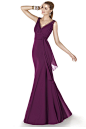 紫色性感时尚的晚礼服