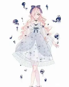 水瓶座

水瓶座的专属洛丽塔漫画少女有着粉红色的海藻般的长发，系着一个美丽的蝴蝶结，穿着轻薄妩媚的衣服，就是一个翩翩仙子哦！