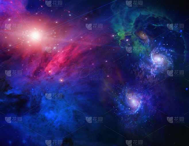 太空,天空,美,星系,水平画幅,夜晚,绘...