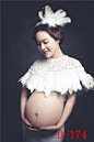 新款孕妇拍照写真服饰孕妈孕味主题摄影服装准妈妈时尚白色蕾丝裙-淘宝网