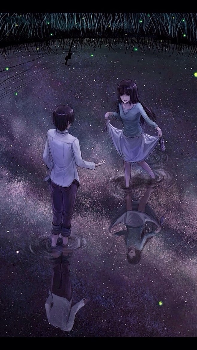 二次元动漫插画情侣壁纸头像