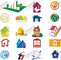 房子矢量图标 【酷图网】AI图标,小房子,矢量图标,建筑,房屋,楼房