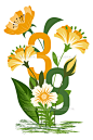 原创清新春天植物花朵插画38妇女节插图海报矢量AI免扣PNG