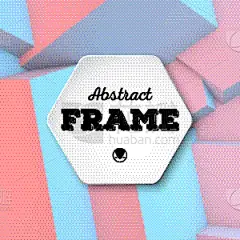 abstract frame with rose quartz and serenity cubes
