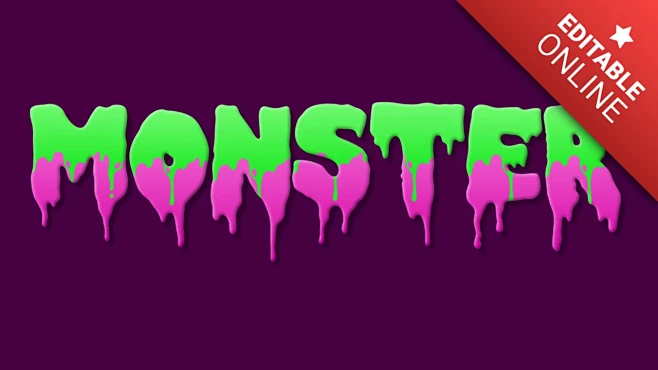 Text effect Monster