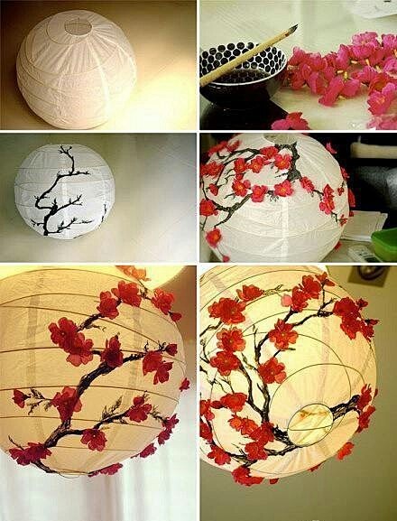 梅花绽放的中国风吊灯灯罩。 