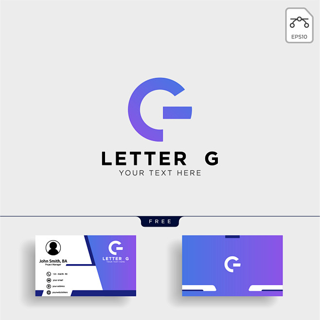 LOGO标志设计英文字母G图形设计