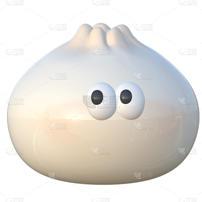 卡通-3D立体美食元素贴纸-包子