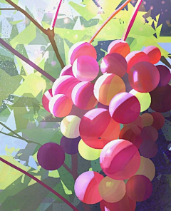 巴拉巴拉~采集到水果/饮料插画/花花草草