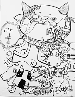 啊！牛~-小危__涂鸦王国插画