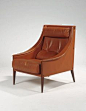 Gio Ponti; Beech and Leather &#;39Dezza&#;39 Chair for Poltrona Frau, 1948.