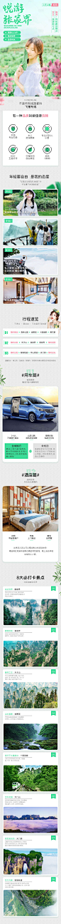 【源文件下载】 电商详情页 淘宝详情页 张家界 图标 行程 景点 酒店设计作品 设计图集