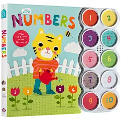 英文原版绘本Little Friends Sound Book: Numbers 数字单词汇 认知纸板书撕不烂 有发声书玩具书 低幼儿童启蒙绘本 亲子互动10种声音

