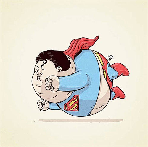 Alex Solis插画欣赏:肥胖版的超...