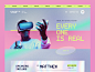 VR Fest Website people society fun meeting poster mood virtual innovations art entertainment festival interface product web ux ui startup service website