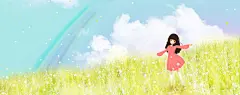 旷野彩虹桌面壁纸