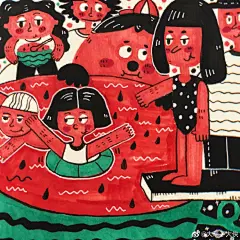 以前没怎么在纸上画都是电脑作图
最近发现涂鸦是一种不错的舒缓心情的方式～无规则无束缚、随心自然而然在纸上涂的感觉很享受。

本子：小黑本，便于携带@TwelveMoons 
画笔：马克笔 针管笔
#设计美学##插画#插画TMs画画小能手 ​​​​