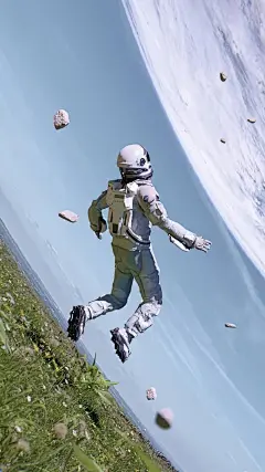 手机壁纸—孤独的宇航员