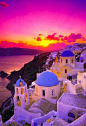 希腊圣托里尼岛   爱琴海的日落