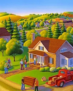 美国 乡村 田园 插画 复古 by robin moline