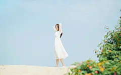 695_小清新美女 户外文艺写真桌面壁纸