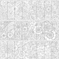 黑白镂空花纹勾画线稿底纹无缝背景临摹素材AI设计素材ai308-淘宝网