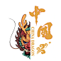 国潮t恤印花图案 龙年潮牌图案设计国潮烫画